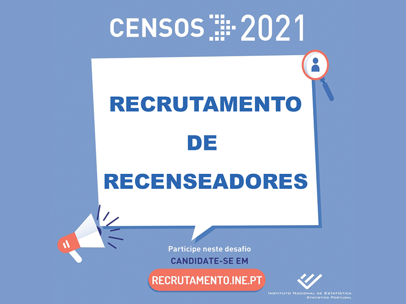 Censos 2021 | Recrutamento de Recenseadores