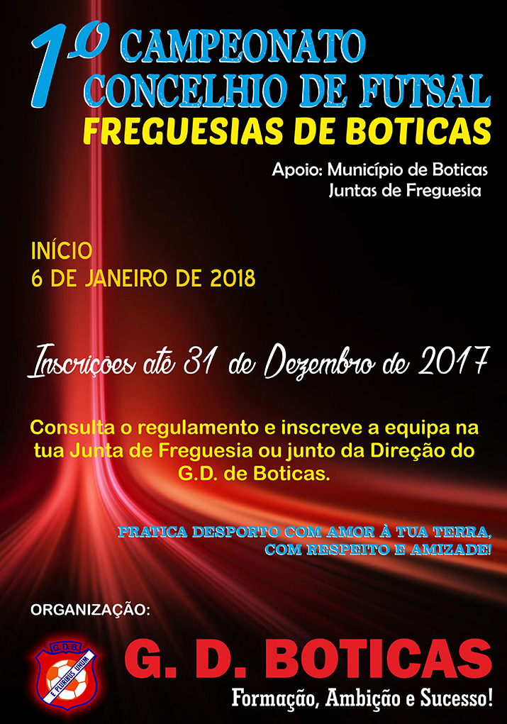 1 Campeonato Concelhio de Futsal Freguesias de Boticas