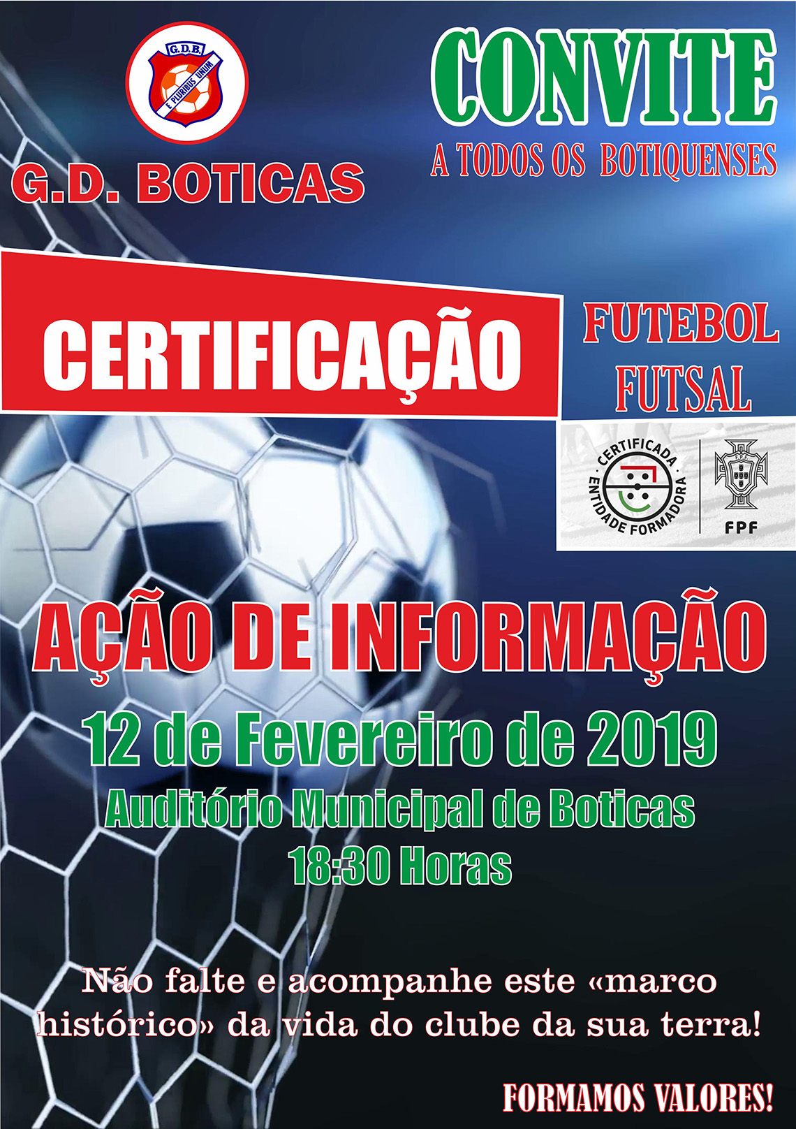 Ao de Informao sobre Certificao Futebol|Futsal