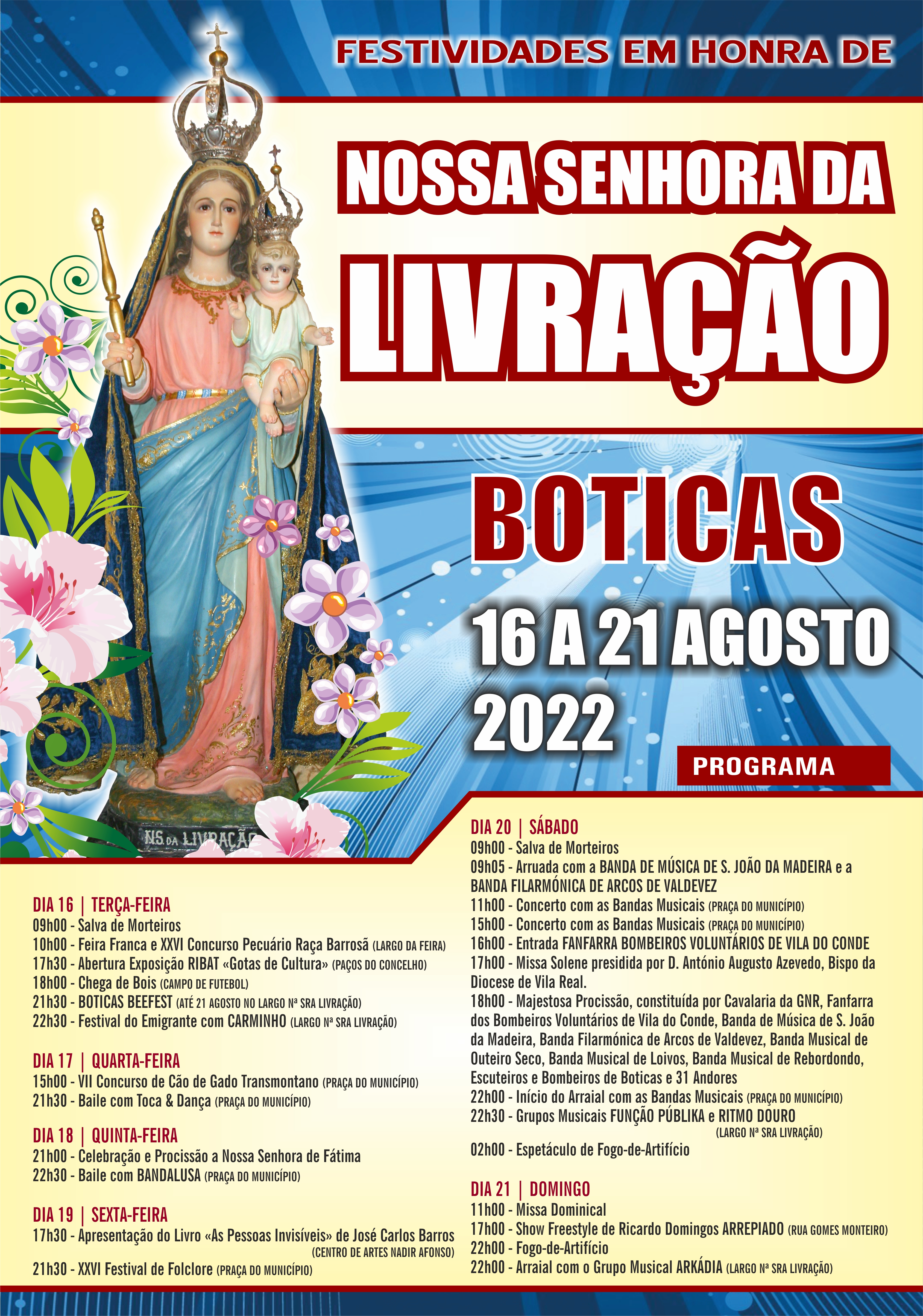 Festividades em Honra de Nossa Senhora da Livrao 2022