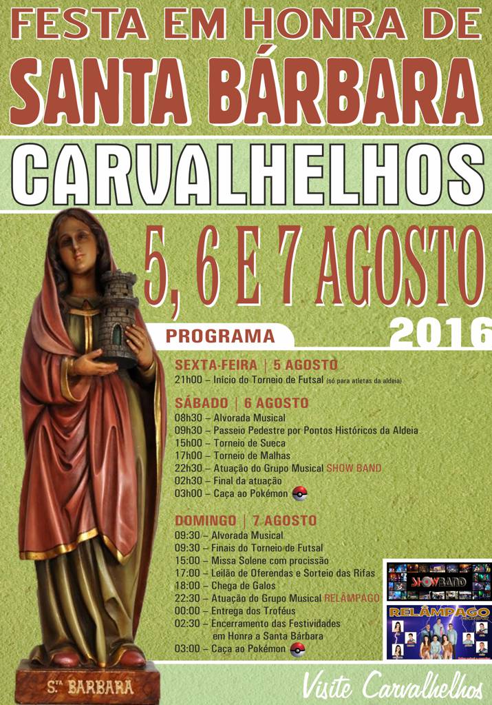 Festa em Honra de Santa Brbara - Carvalhelhos