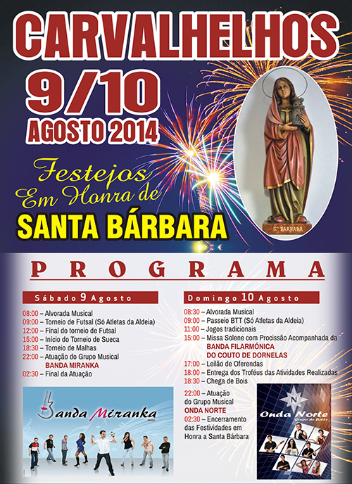 Festejos em Honra de Santa Brbara - Carvalhelhos