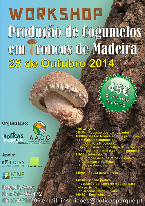 Workshop Produo de Cogumelos em troncos de Madeira