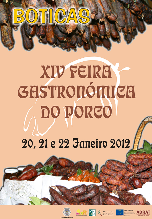 XIV Edio da Feira Gastronmica do Porco nos dias 20, 21 e 22 de Janeiro do prximo ano