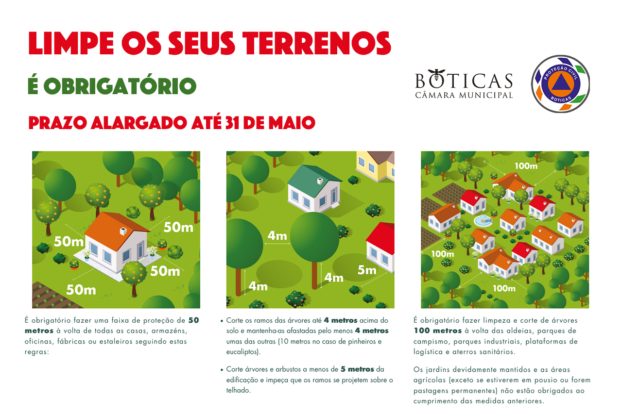 Prazo para a limpeza de terrenos termina a 31 de maio