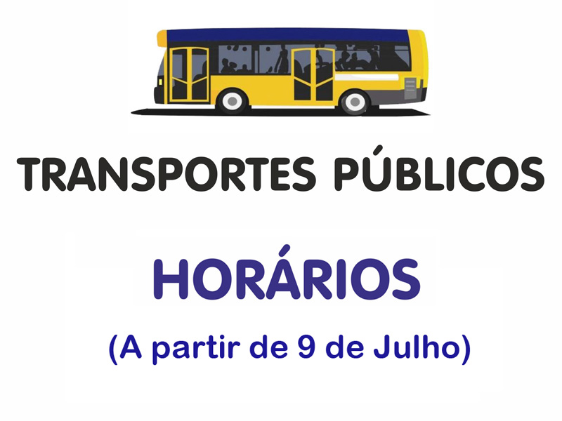 Transportes pblicos de passageiros com novos horrios a partir do dia 9 de julho