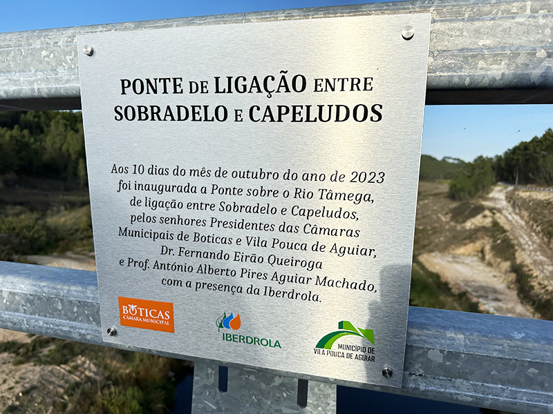 Inauguração da nova Ponte entre Sobradelo e Capeludos 