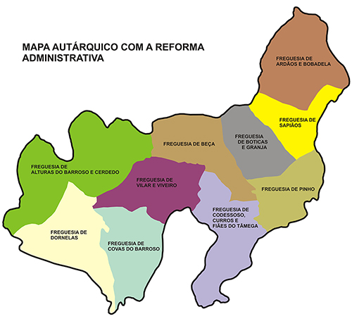 Boticas reduz de 16 para 10 o nmero de freguesias